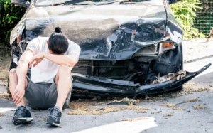 man-crying-on-his-old-damaged-car-after-crash-accident